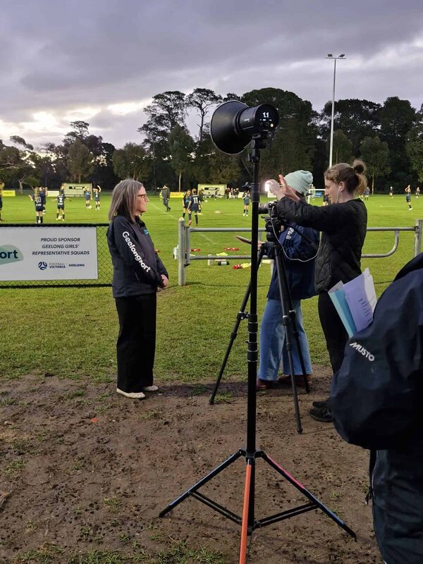 On location filming in Geelong