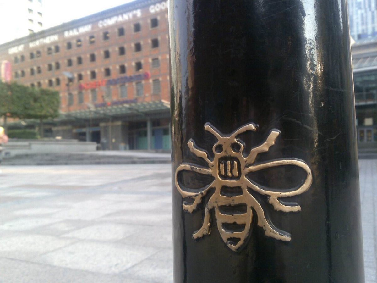 The Manchester worker bee, the city's symbol of working hard, together